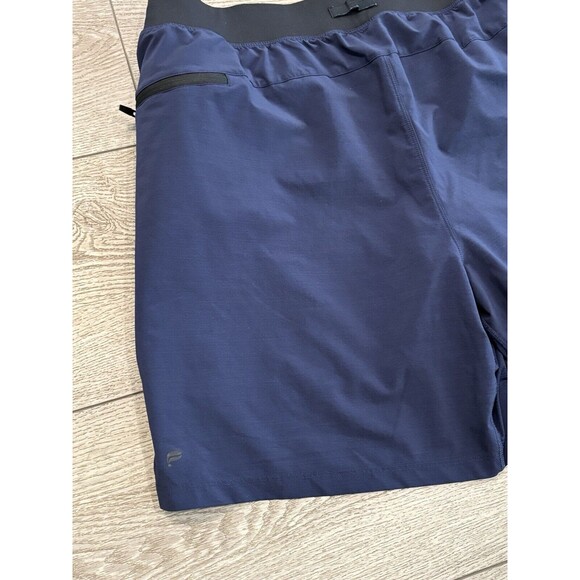 Fabletics Shorts Mens 2XL XXL Blue Black The Franchise Activewear Lined Gym - Picture 8 of 8
